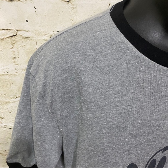 Disney Gray Black Mickey Mouse T Shirt - Picture 2 of 5